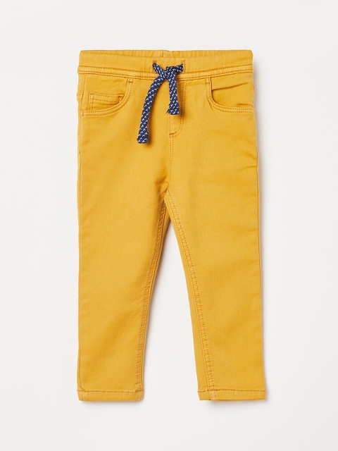 

Juniors by Lifestyle Boys Mustard Yellow Mid-Rise Regular Fit Trousers