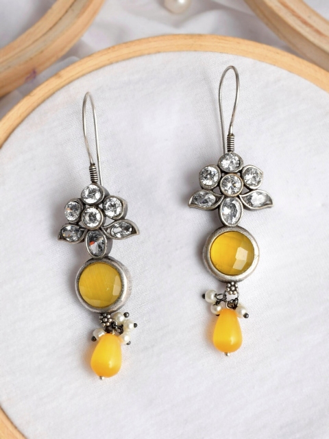 

Infuzze Yellow Contemporary Drop Earrings
