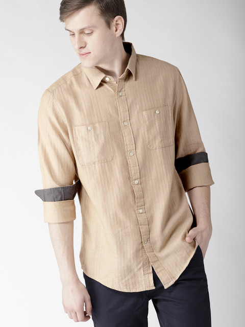 

Tommy Hilfiger Men Beige Regular Fit Casual Shirt