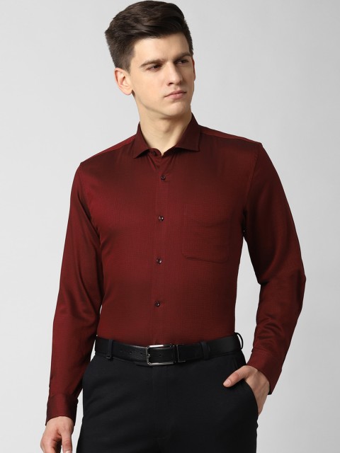 

Peter England Men Maroon Slim Fit Opaque Formal Shirt