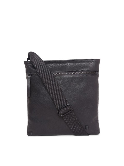 

TOM LANG LONDON Unisex Black Solid Front Zip Pocket Cross Body Bag