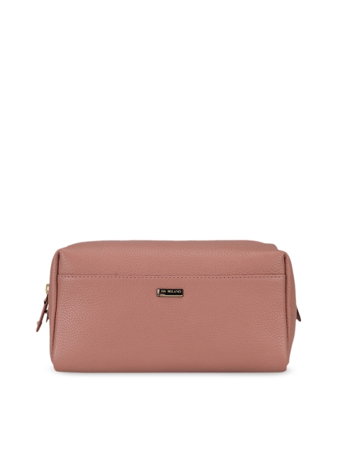 

Da Milano Pink Textured Travel Pouch