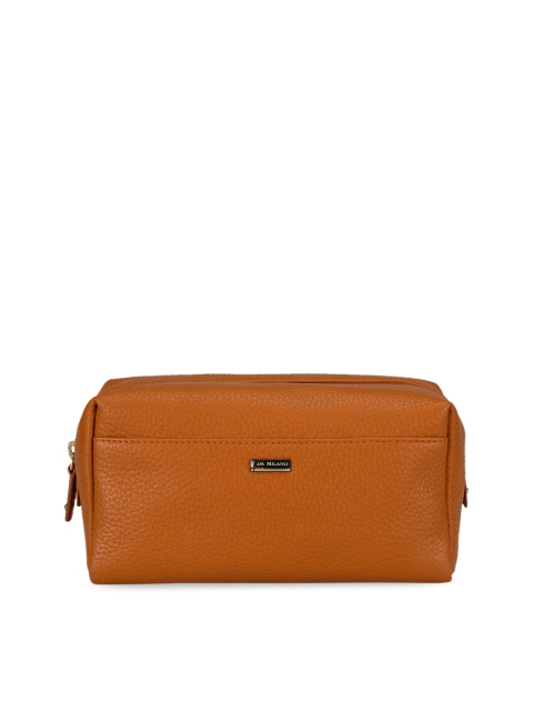 

Da Milano Rust-Orange Textured Leather Pouch