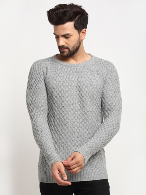 

Club York Men Grey Cable Knit Pullover