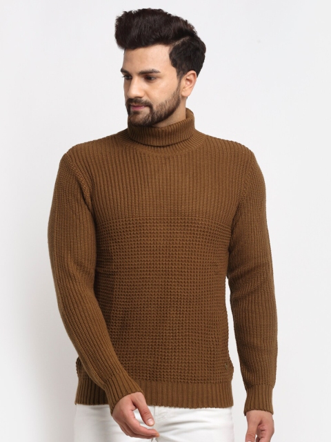 

Club York Men Brown Cable Knit Pullover