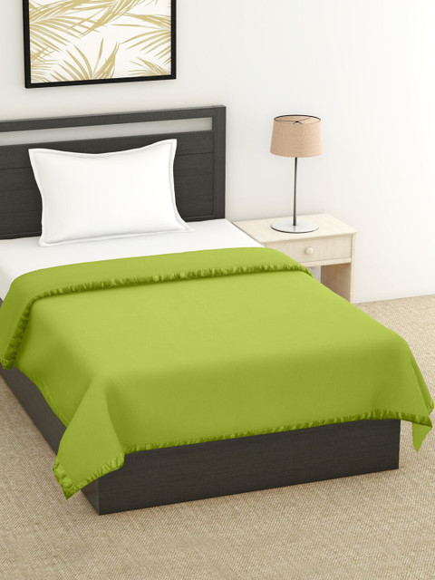 

BOMBAY DYEING Lime Green Mild Winter 500 GSM Single Bed Blanket