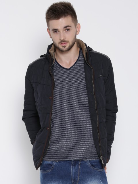 

Arrow Sport Navy Hooded Padded Jacket, Navy blue