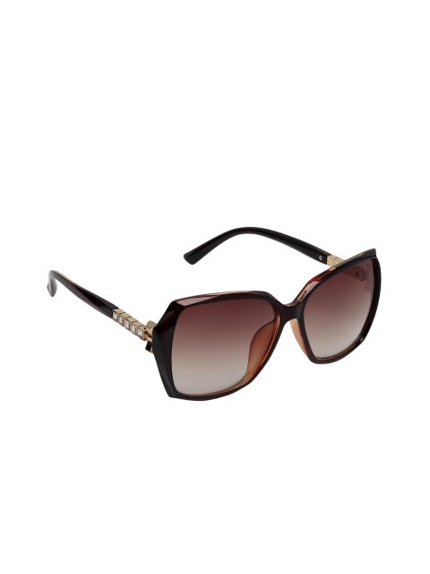 

Swiss Design Women Brown Lens & Brown Rectangle Sunglasses with UV Protected Lens