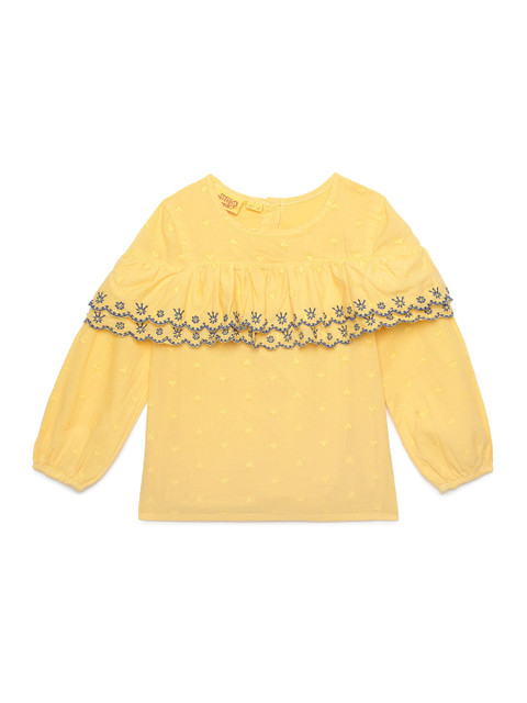 

UNDER FOURTEEN ONLY Yellow & solar power Regular Top
