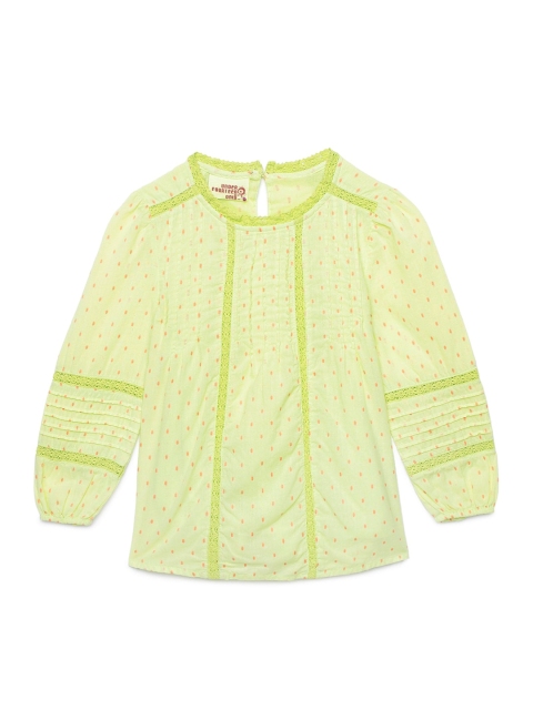 

UNDER FOURTEEN ONLY Green & tender yellow Regular Top