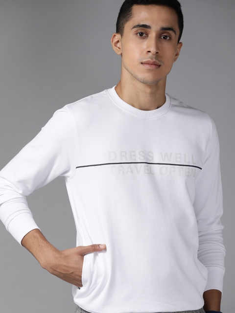 

Blackberrys Men White Printed Pure Cotton Sweatshirt
