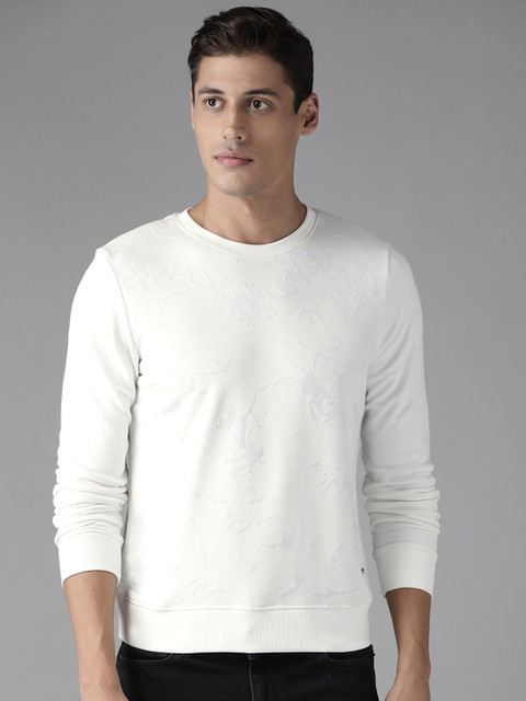 

Blackberrys Men White Embossed Sweatshirt