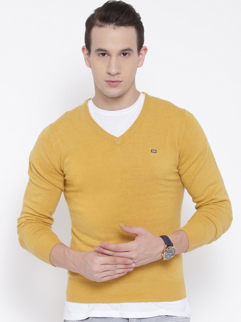 

Arrow Sport Men Mustard Yellow Solid Sweater