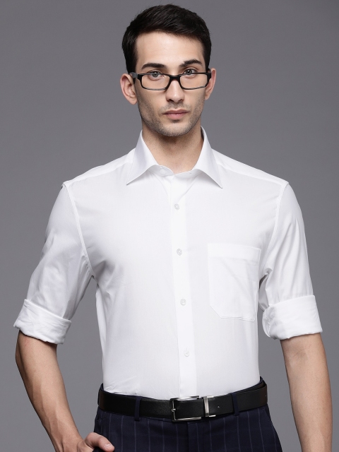 

Louis Philippe Men White Solid Formal Shirt