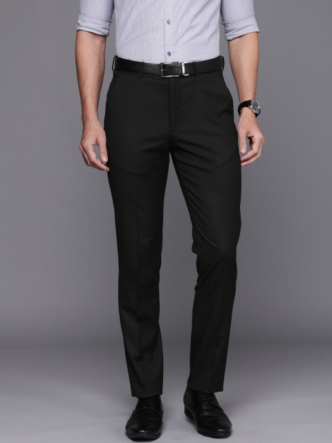 

Louis Philippe Men Black Slim Fit Formal Trousers