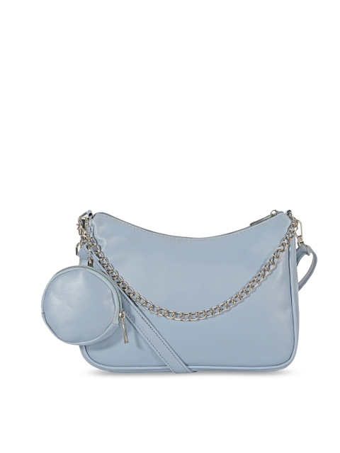

Toteteca Blue PU Structured Sling Bag with Tasselled