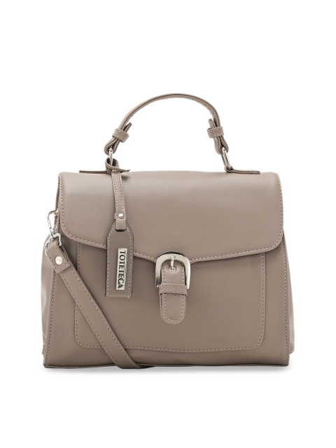 

Toteteca Beige PU Structured Satchel