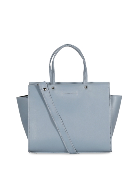 

Toteteca Blue PU Oversized Structured Tote Bag