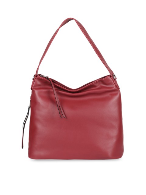 

Toteteca Red PU Structured Hobo Bag with Tasselled