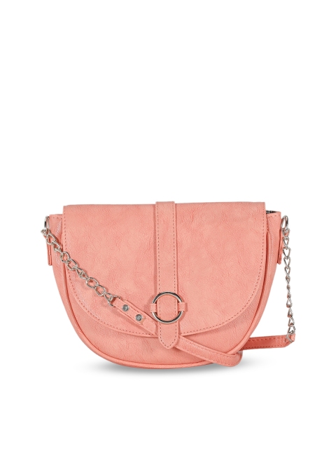 

Toteteca Pink PU Half Moon Sling Bag