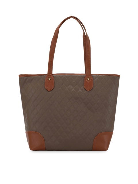 

Toteteca Brown PU Structured Quilted Shoulder Bag