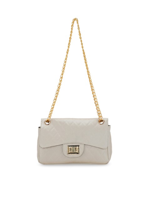 

Toteteca Gold-Toned PU Structured Quilted Sling Bag
