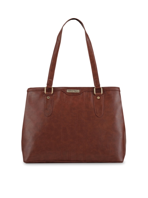 

Toteteca Brown PU Structured Shoulder Bag