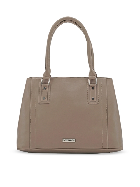 

Toteteca Women Beige PU Structured Shoulder Bag