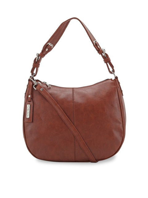 

Toteteca Women Brown PU Half Moon Hobo Bag