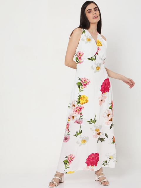 

Vero Moda White Floral Printed Maxi Dress