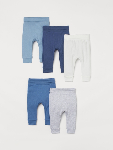 

H&M Girls 5-Pack Cotton Trousers, White