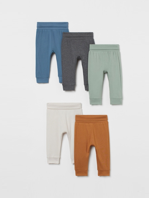 

H&M Girls 5-Pack Cotton Trousers, White