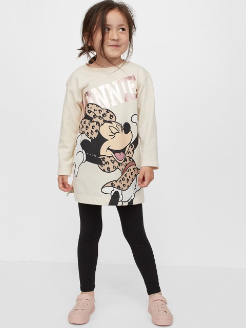 

H&M Kids Girls Cream & Black Mickey Mouse 2-Piece Printed Set