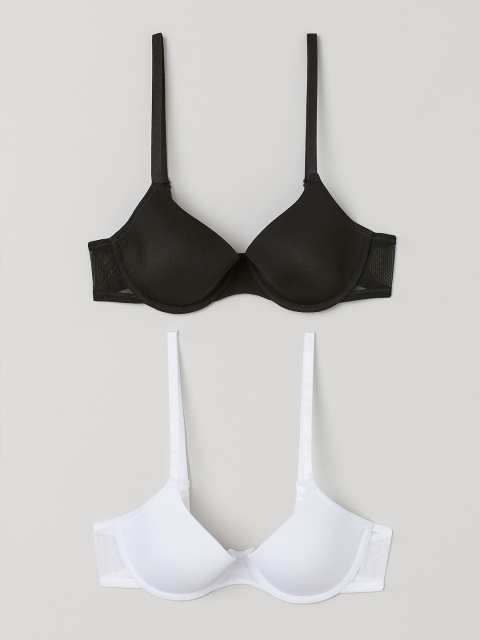 

H&M White & Black 2-Pack Padded Underwired Bras