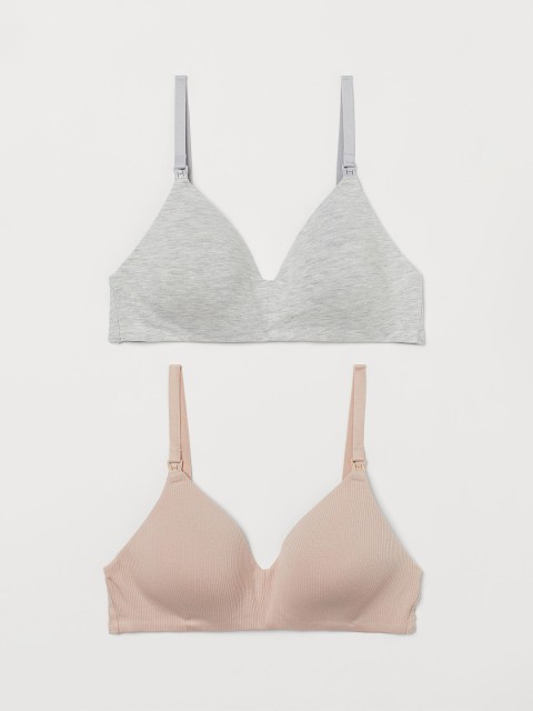 

H&M Grey & Beige Mama 2-Pack Nursing Bras