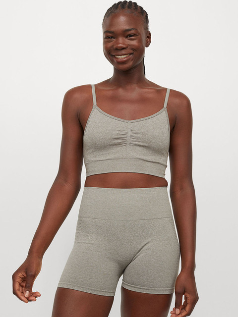 

H&M Woman Grey Seamless High Waist Hotpants