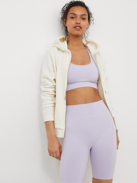 

H&M Women Purple Seamless Biker Shorts