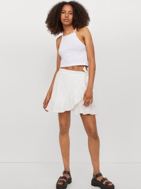 

H&M White Broderie Anglaise Skirt