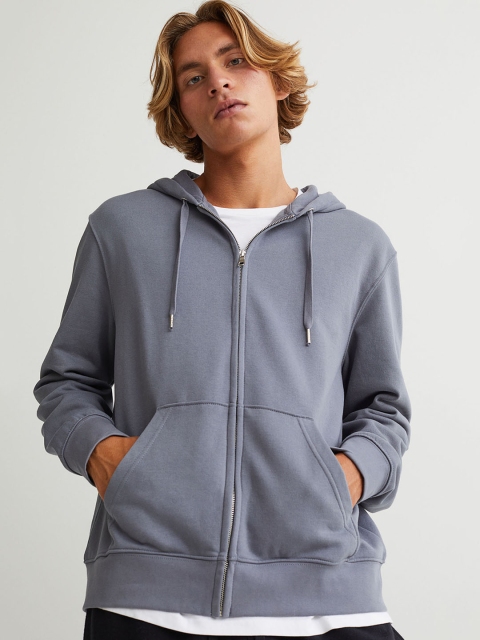 

H&M Men Grey Regular Fit 2-Pack Zip Hoodies