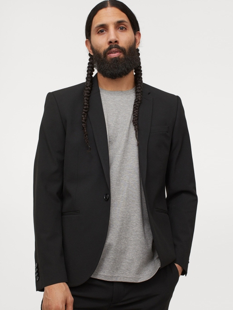 

H&M Men Black Super Skinny Fit Jacket