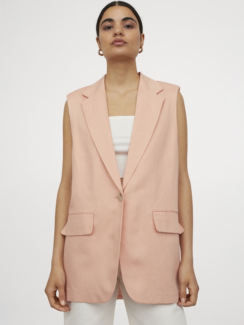 

H&M Women Orange Sleeveless jacket