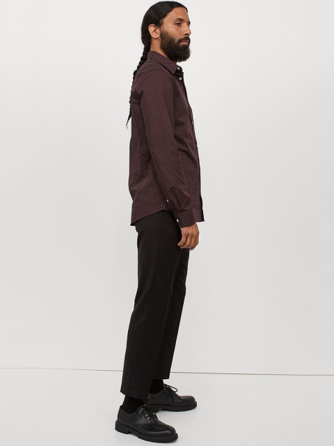 

H&M Men Red Slim Fit Easy-iron shirt