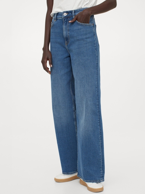 

H&M Women Blue Wide High Jeans