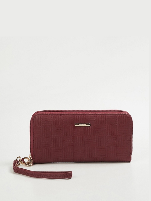 

Ginger by Lifestyle Women Maroon Zip Around Wallet