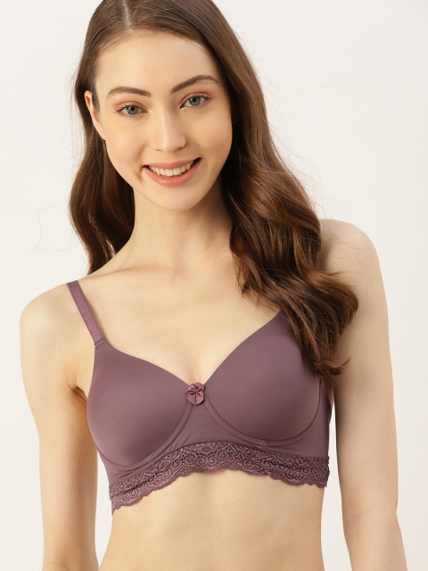 

DressBerry Women Mauve Solid Everyday Underwired Lightly Padded Bra DREADR