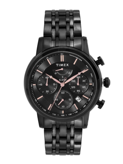 

Timex Men Black Dial & Black Bracelet Style Straps Analogue Chronograph Watch TWEG15812