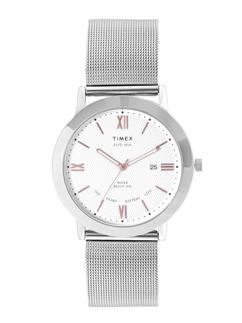 

Timex Men White Textured Analogue Watch TWEG17801