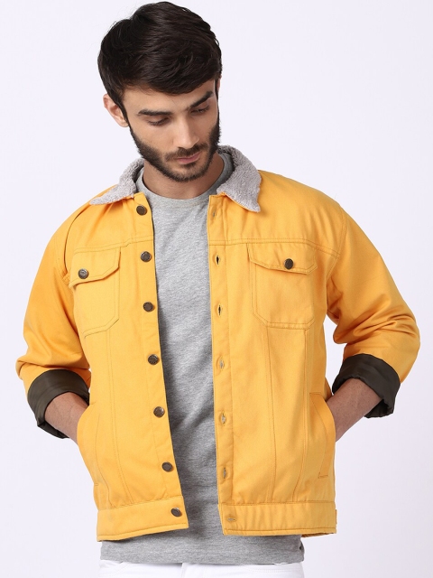 

VOXATI Men Yellow Denim Jacket