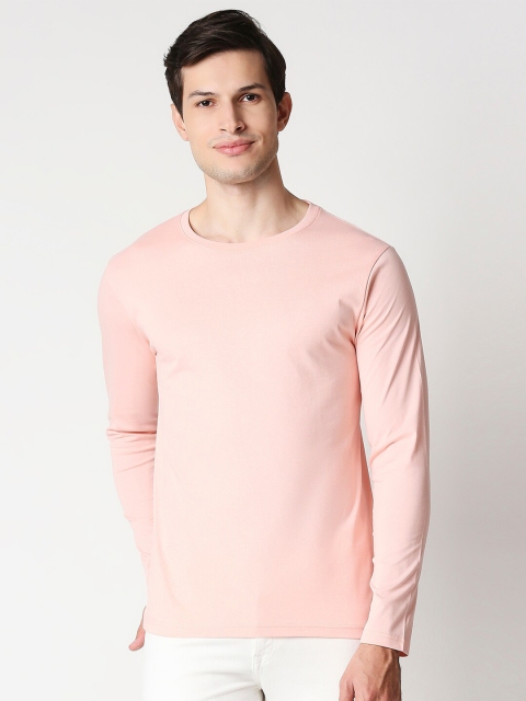 

Bewakoof Men Pink Cotton T-shirt
