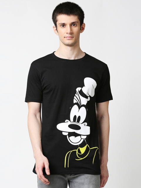 

Bewakoof Men Black Goofy Printed Cotton T-shirt